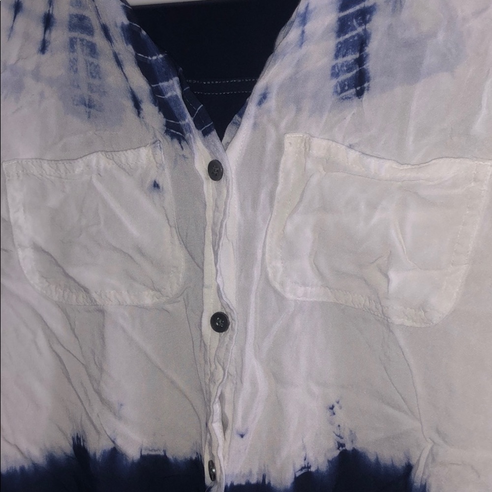 Blue & White Button Down Shirt - Picture 2 of 3